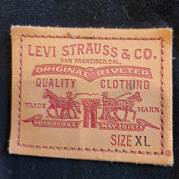 Levi's Men's Selvedge Denim Barn Chore Jacket Coat Fleece Lined Size XL - Picture 6 of 9